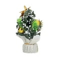 thumbnail image 4 of Mini árbol de Navidad artificial dorado festivo - Decoración de escritorio de bricolaje, 4 of 10