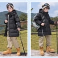 thumbnail image 6 of CYRBOKO Boys Puffer Coats, Mid-length Full Zip Cotton Thermal Winter Outerwear Black Size 3-4 T, 6 of 8