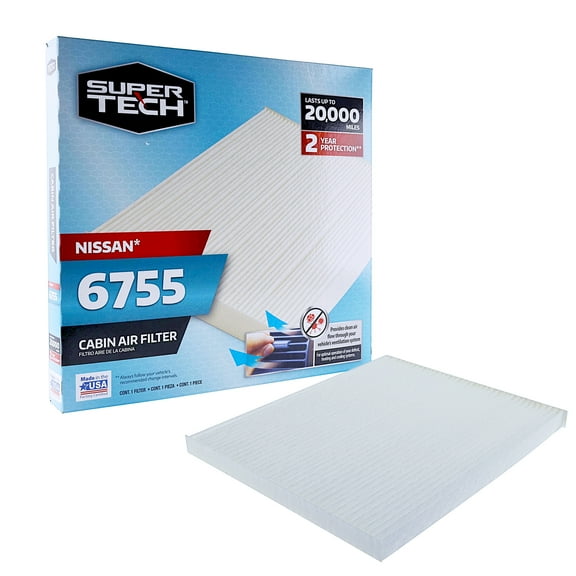 Super Tech Cabin Air Filter 6755, Replacement Air/Dust Filter for Nissan
