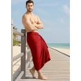 thumbnail image 4 of HAPPY BAY Men's Pareo Bath Trunk Swimwear Sarong Swim Beach Wrap One Size Red Summer Vacation Aloha, 4 of 5
