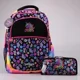 thumbnail image 1 of Mochila Smiggle de Australia para niño y niña, tamaño grande, para estudiantes, 2 piezas, mochila escolar combinada, papelería, bolsas para el almuerzo, juego de regalo, 1 of 5