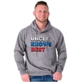 thumbnail image 4 of Uncle Knows Best Fathers Day Birthday Men's Big & Tall Graphic Hoodie Brisco Brands 2X, 4 of 5