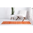 thumbnail image 3 of Unique Loom Moroccan Trellis Collection Area Rug - Mamounia (2' x 6' 7" Runner Orange/Ivory), 3 of 11