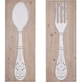 thumbnail image 2 of Wood Utensils Carved Wall Decor, Set of 2 12"W, 32"H, Brown, 2 of 7