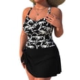 thumbnail image 1 of Womens Plus Size One-Piece Swim Dress Tummy Control Swimsuits Full Coverage Swim Skirt Coconut Tree XXL, 1 of 7