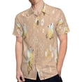 thumbnail image 4 of High Quality Hawaiian Shirts for Men Short Sleeve Aloha Beach Shirt Floral Summer Casual Button Down Shirts Blouses FB8FR3, 4 of 7