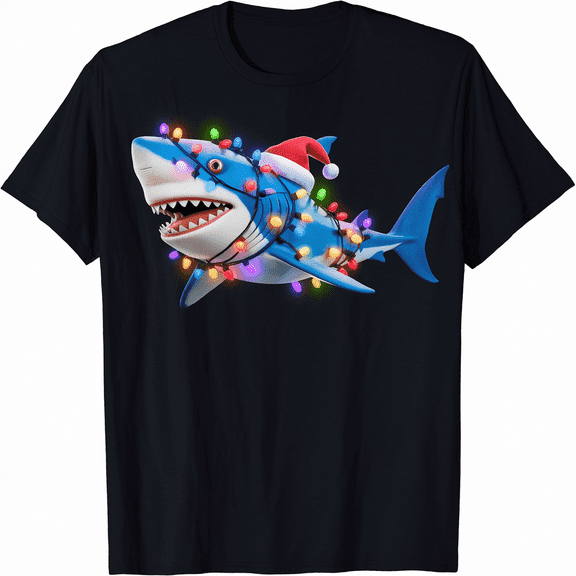 Santa Funny Christmas Shark T-Shirt