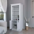 thumbnail image 2 of Tyler 4-Built In Wine Rack Bar Cabinet - White, 2 of 7