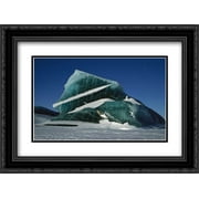 Iceberg trapped in sea ice, Antarctica 2x Matted 24x18 Black Ornate Framed Art Print by Tenzing, Tashi