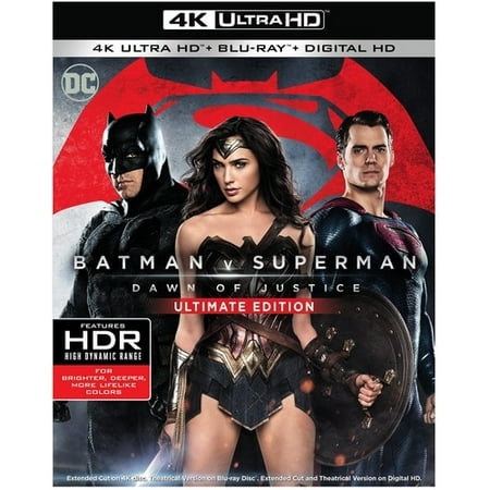 Batman v Superman: Dawn Of Justice (Ultimate Edition) (4K Ultra HD + Blu-ray + Digital (Best 4k Blu Rays)