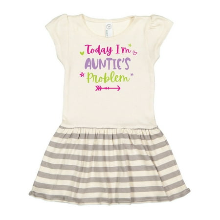 

Inktastic Child Funny Today Im Aunties Problem Gift Toddler Girl Dress