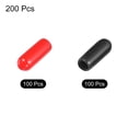 thumbnail image 3 of Unique Bargains 200pcs Rubber End Caps Cover Assortment 4mm Screw Thread Protector for Screw Bolt Black Red, 3 of 5