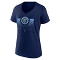 thumbnail image 2 of Women's Navy New York City FC Retreat V-Neck T-Shirt, 2 of 3