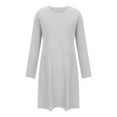 thumbnail image 5 of Heart Pattern Round Neck Sleepshirt Short Sleeve Nightshirt Womens Soft Sleepwear Top, 5 of 5