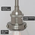 thumbnail image 2 of Kira Home Porter 8" Vintage Industrial Pendant Light + Mini Glass Shade, Dimmable, Adjustable Height, Brushed Nickel, 2 of 8