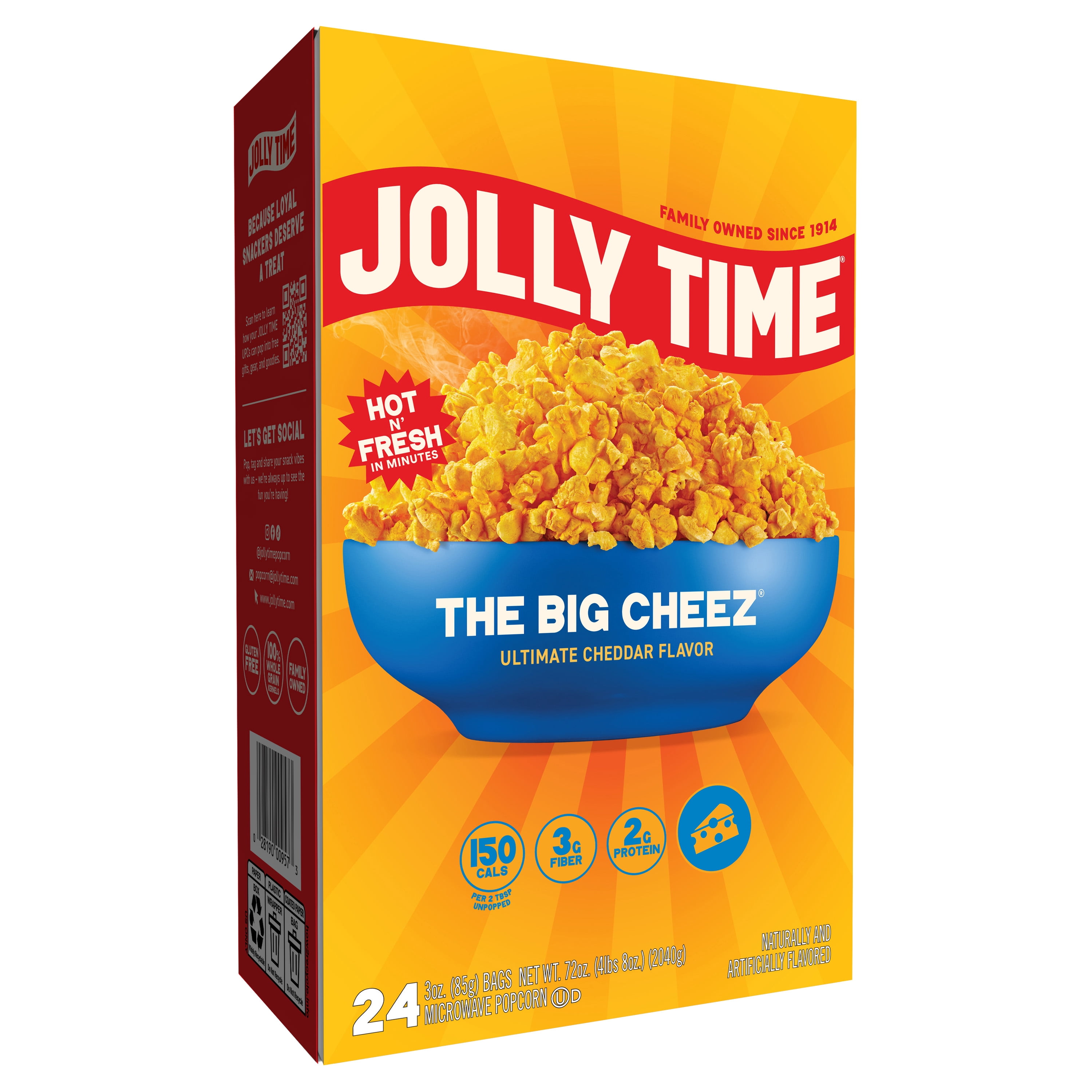 Jolly Time, Microwave Popcorn, 24 Bags, The Big Cheez Gourmet