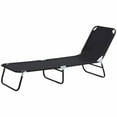 thumbnail image 2 of Spaco 5-Level Reclining Beach Chairs, Steel Frame Outdoor Sun Tanning Loungers for Yard, Patio, Durable Outdoor Chaise Lounge Pool Chairs, Black, 2 of 11