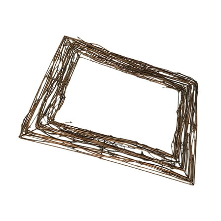 KONTONTY 1Pc Light Brown Vine Wreath Base for Handmade Floral Pine Cone Displays