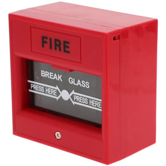 HEMOTON Red Emergency Glass Break Alarm for Home Security Compact Plastic Design