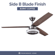 Prominence Home 52 Orbis Gun Metal Remote Control Ceiling Fan, 3 Blades, LED Ring