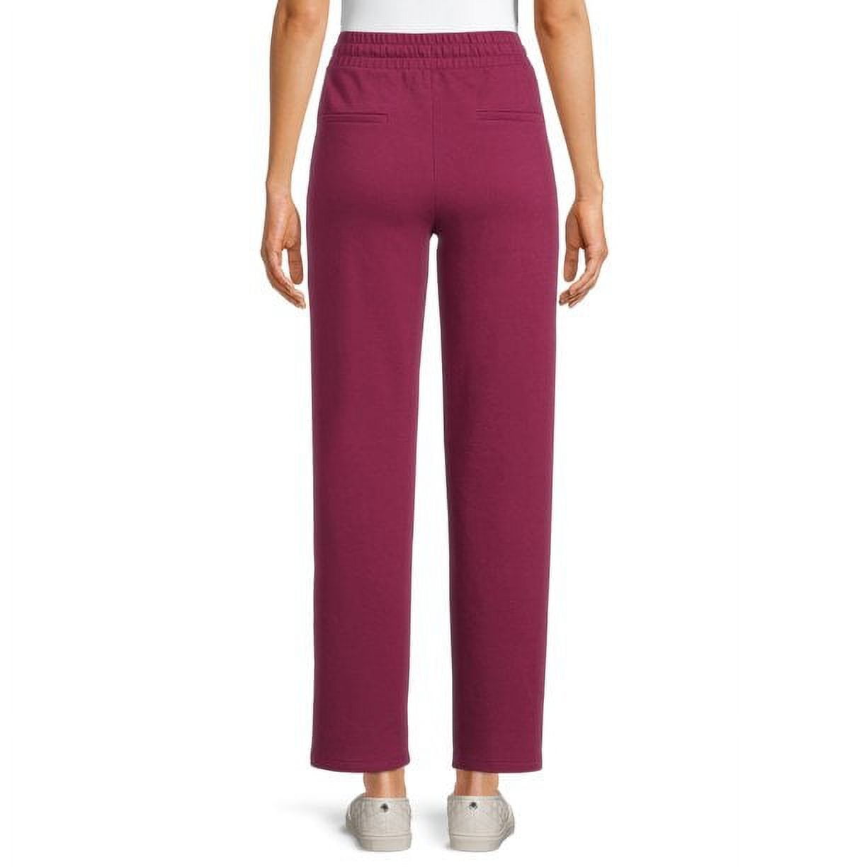Time and Tru Women's High Rise Drawstring Waist 30" inseam Knit Pants