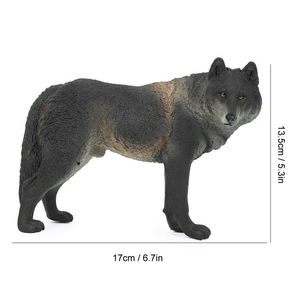 Loup allongé gris - 30 cm