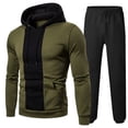 thumbnail image 3 of Men's Tracksuits 2 Piece Sets Outfits For Men Solid Tracksuit Mens Sweatsuits Sport Jogger Sweat Suits Clothes Jogging Athletic Suit Sets (Army Green, XXXL), 3 of 3