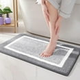 thumbnail image 6 of DISEN Gray Bathroom Rugs - Absorbent, Non Slip, Soft, Washable, Quick Dry, 16"x24" Small Light Grey and White Bath Mats for Bathroom, Microfiber Shower Mat Bath Rug Bathroom Carpet, 6 of 6