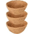 thumbnail image 1 of 3 Pack 10 Inch Hanging Basket Coco Liners Replacement, 100% Natural Round Coconut Coco Fiber Planter Basket Liners for Hanging Basket Flowers/Vegetables, 1 of 7