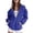 C695/Blue, variant on XIYON Womens Zip Up Hoodies Solid Color Long Sleeve Drawstring Casual Hooded Sweatshirts With Pocket For Fall Winter Comfort