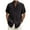 Black, variant on KAWELL Mens Guayabera Shirts Linen Short Sleeve Button Down Casual Beach Cuban Camp Mexican Shirt for Men