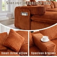thumbnail image 3 of LLappuil Sectional Sofa, Oversized Sectional Couch Convertible Sofa Bed, 6 Seat Corduroy Sofa Couch with Side Pocket for Living Room, No Assembly Orange, 3 of 11