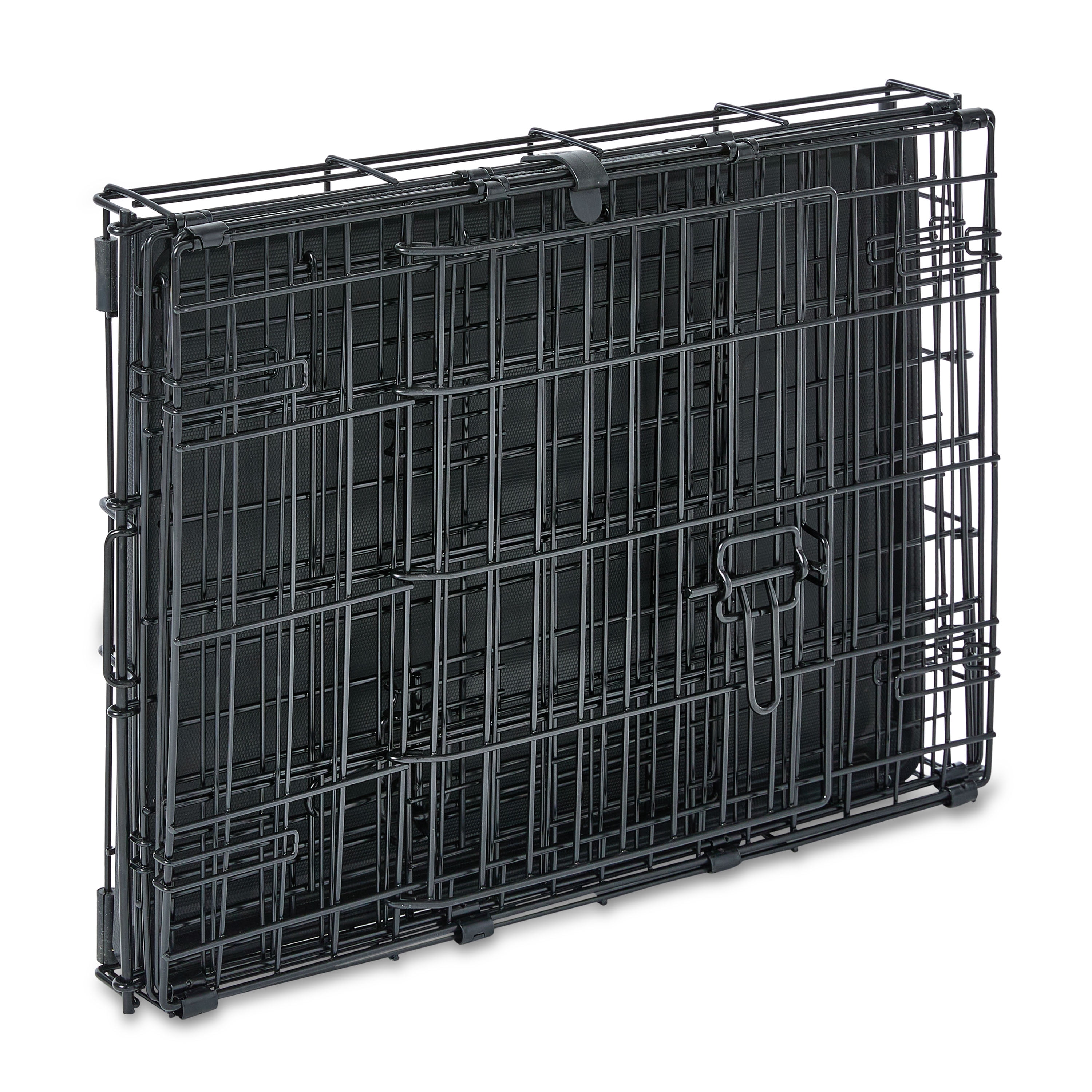 Vibrant Life Foldable 2-Door 24" Wire Crate for Dogs with Divider and Leak-Proof Tray