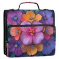 thumbnail image 5 of FORMRS Zipper Binder with Shoulder Strap 2-inch Ring 500 Sheet Capacity File Bag, Large Purple Flowers, 5 of 5