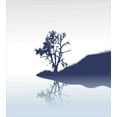 thumbnail image 3 of Ambesonne Melancholy Duvet Cover Sets, Lonely Tree by Lake, 2-King, Pale Blue Indigo, 3 of 7