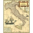 thumbnail image 3 of Vision Studio 12x14 Black Modern Framed Museum Art Print Titled - Italy Map, 3 of 5
