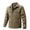 Khaki, variant on Azrian Clearance Men's Jacket, Winter Warm Button Down Cotton Men Fashion Casual Solid Zipper Long Sleeve With Pocket Outwear & Jackets
