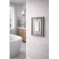 thumbnail image 4 of Rio Salto Estate Collection Brushed Nickel Silver Decorative Rocker Light Switch Plate Outlet Cover Wall Plate 4 Pack  1 Gang 5" x 3.13" Metal Home Upgrade Midsize Premium Heavy-Gauge Wall Plates, 4 of 9