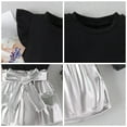 thumbnail image 6 of Summer Toddler Girls Fly Sleeve Tops Skirts Two Piece Casual Suit Outfits Kids Outfit Sets Black 12M(6 Months-12 Months), 6 of 8