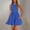 Blue, variant on Sundress Spring Dresses for Women 2025 White Mini Bubble Skirt Dress Sleeveless Solid Dresses