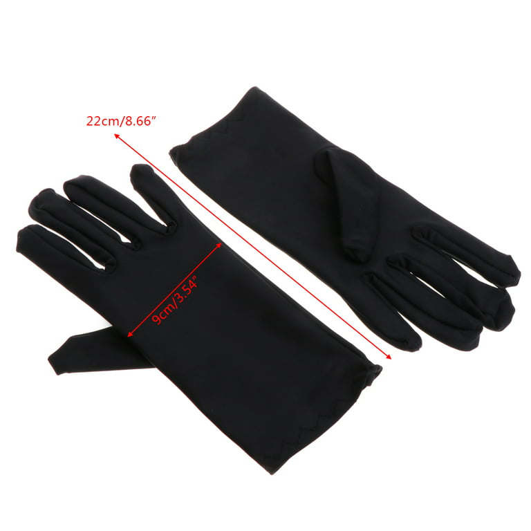 Black Cotton Beaded Grip Gloves, Food Service Gloves