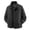 Black 2, variant on Men Classic Ribbed Collar Zip Up Jacket, Water Resistant Lightweight Casual Windproof Outerwear Coat