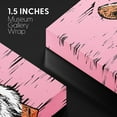 thumbnail image 4 of wall26 Canvas Print Wall Art Cartoon Style Tiger on Pink Background Graffiti &amp; Street Art Nature Illustrations Pop Art Animals Multicolor Dark for Living Room, Bedroom, Office - 16"x24", 4 of 5