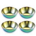 thumbnail image 2 of Salsa de acero inoxidable Sushi Platos Especias Placas de vinagre Documentos Doble Cuencos Postre de vajilla para el comedor Colorido 4 piezas Methold  HA059407-04, 2 of 7