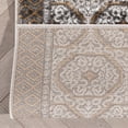 thumbnail image 5 of Well Woven Custom Size Runner - Choose Your Length - Zhera Grey & Golden Rust Moroccan Tile Border 27 Inches Wide x 10 Feet Long Runner (27" x 10' Runner) Rug, 5 of 6
