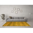 thumbnail image 3 of Ahgly Company Indoor Round Southwestern Yellow Country Area Rugs, 7' Round, 3 of 4