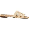 thumbnail image 6 of Sam Edelman Bay Wheat Fray Slide Open-Toe Slip-On Leather Fashion Flat Sandals (Wheat Fray, 8), 6 of 6
