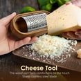 thumbnail image 3 of AEVXKHI 2 Sets Cheese Grater Safe Cheese Shredder with Storage Space Stainless Steel Lemon Zester Grater with Wooden Handle Manual Chocolate Grater for Grating Carrots Cheese Chocolate, 3 of 10