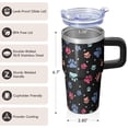 thumbnail image 3 of 20OZ Cute Dog Coffee Cup with Handle Straw and Lid Paw Print Travel Tumbler for Women Friends Great Holiday Birthday Presents Ideal for Home Office and Travel, 3 of 6