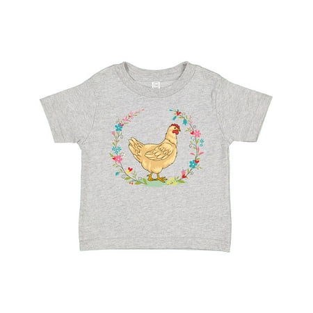 

Inktastic Chicken Farmer Hen Wreath Gift Toddler Toddler Girl T-Shirt